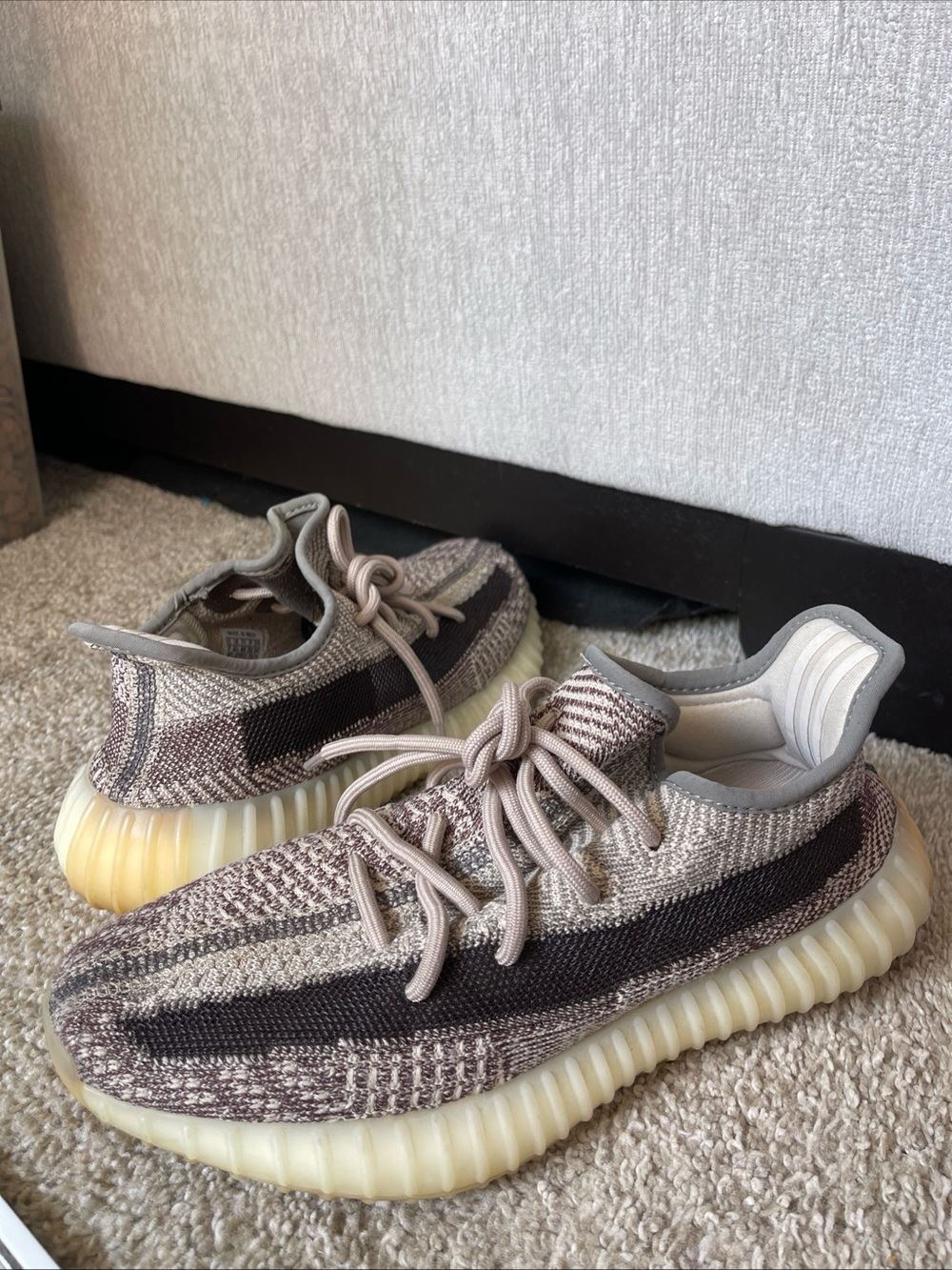 Adidas Yeezy Boost 350 V2 Shoes Mens Size 7 Zyon Primeknit Gum Sole FZ1267